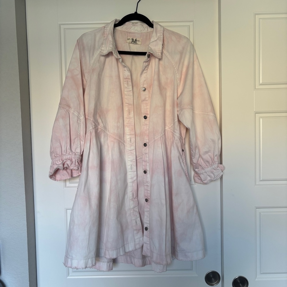 We The Free - Feee People smocked pink denim dress